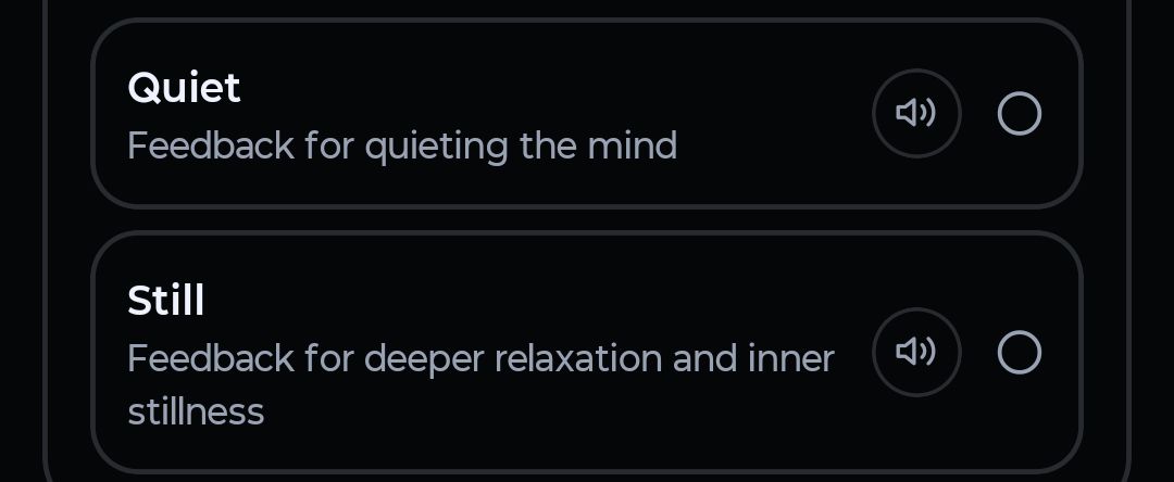 Choosing between the Quiet and Still feedback modes