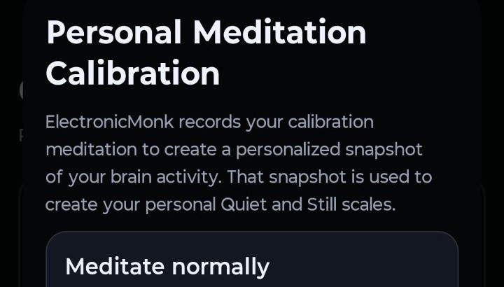 The calibration screen: what the sit records and how to sit for it